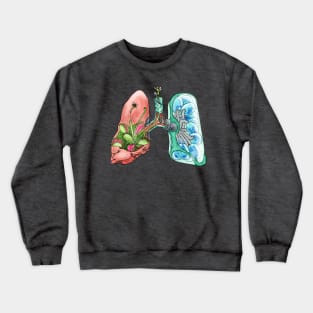 Bionic Mechanical Venus Flytrap Lungs Crewneck Sweatshirt